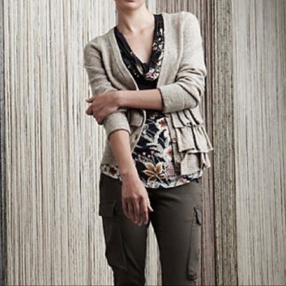 Anthropologie moth split decision ruffle cardigan - Picture 1 of 6